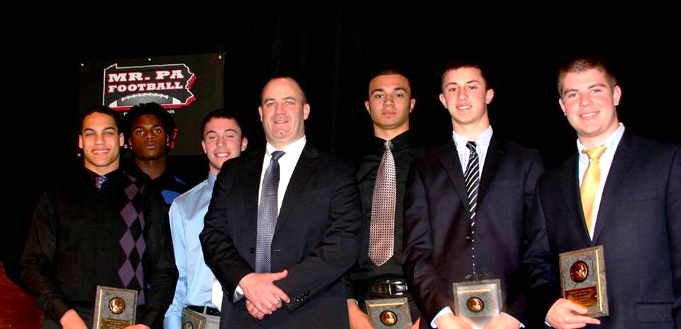2012 Mr. PA Football Award finalists with coach Bill O'Brien