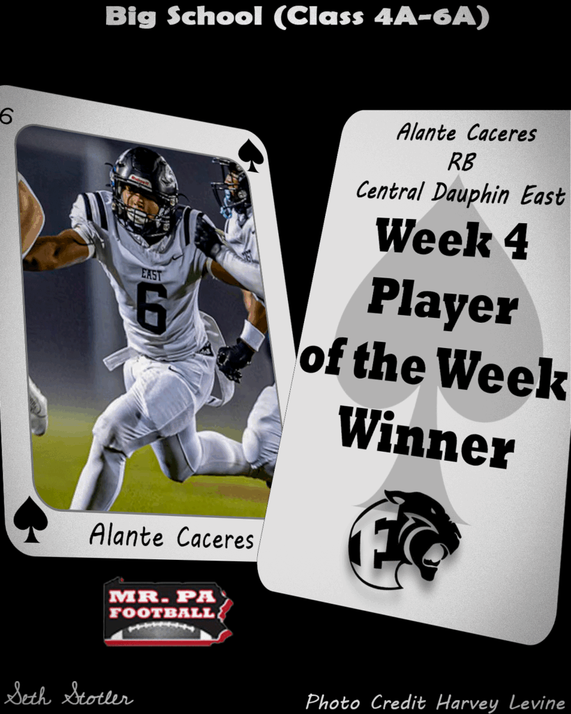 Week 4 Big School POW Alante Caceres, CD East