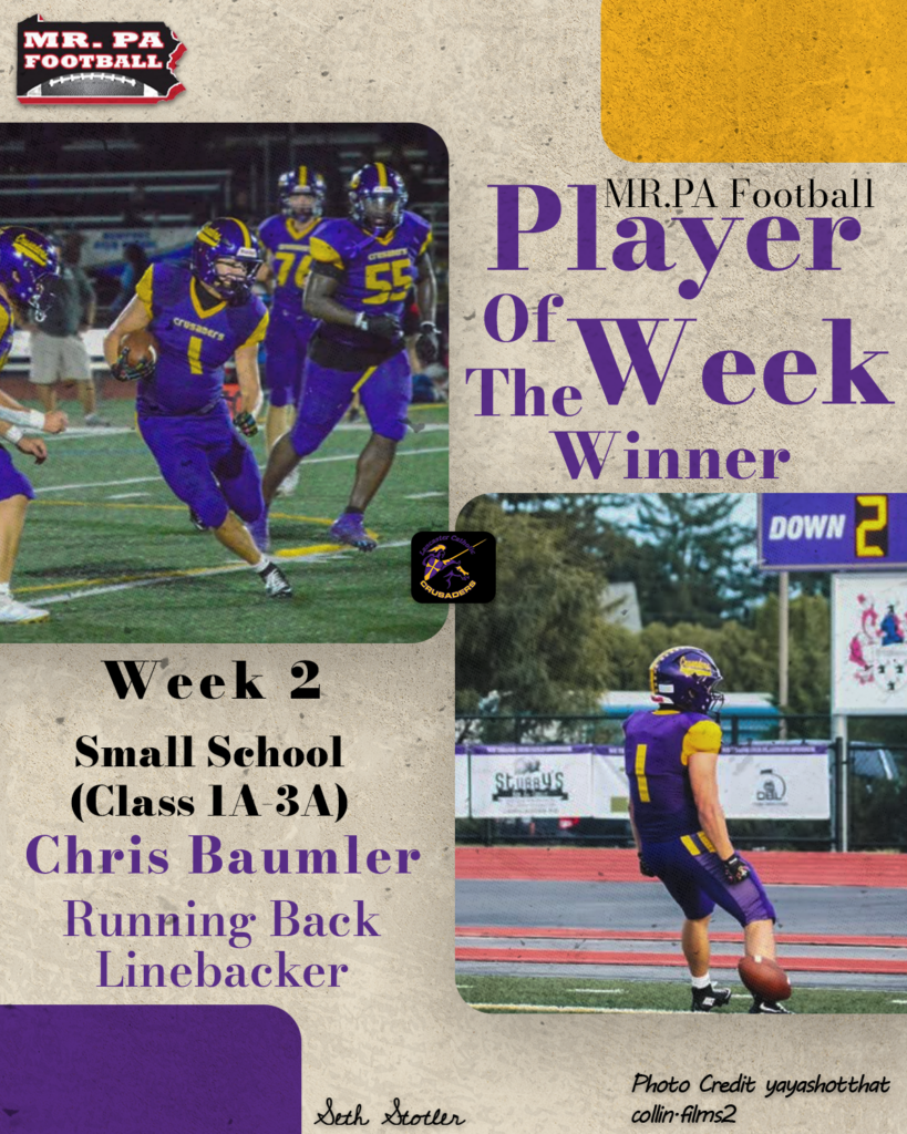 2026 Week 2 Small School POW - Chris Baumler