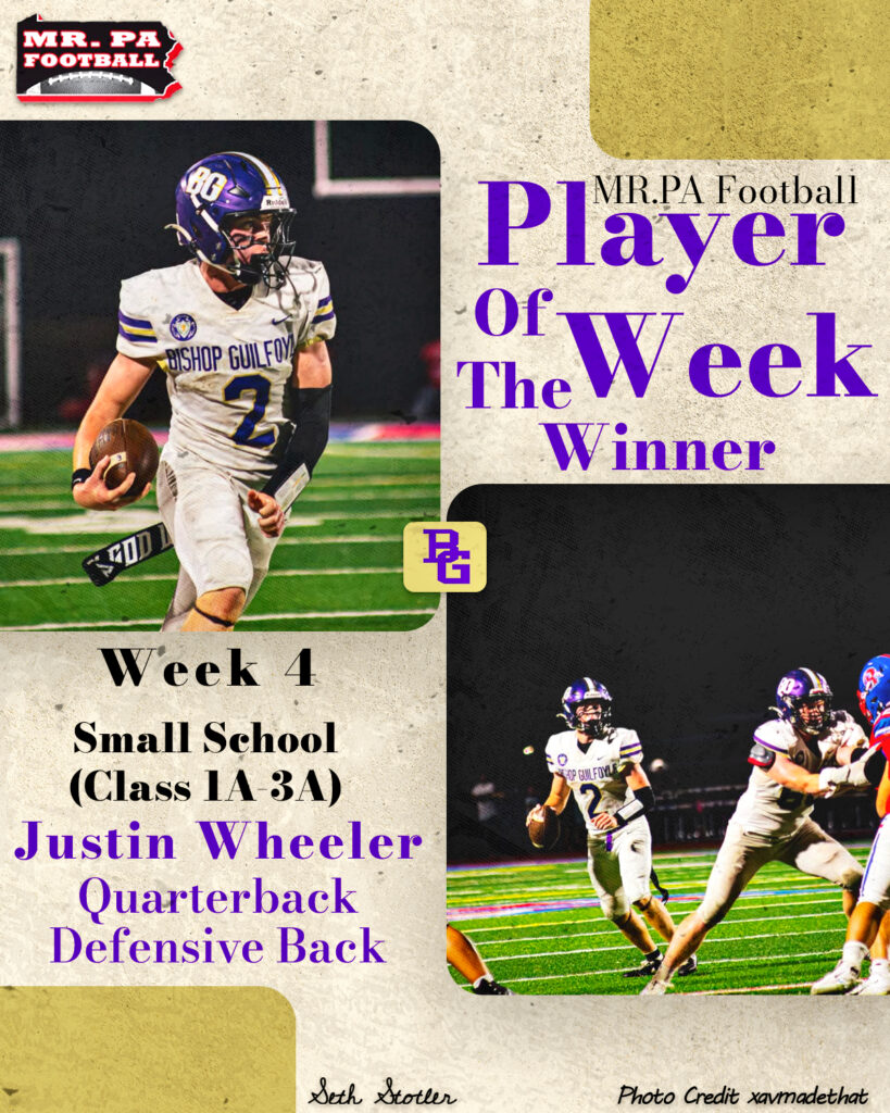2026 Week 4 Small School POW - Justin Wheeler