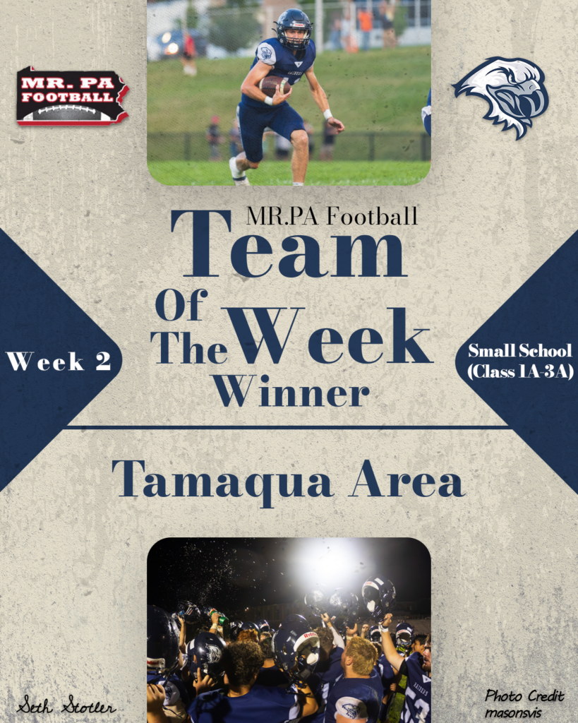 2026 Week 2 Small School TOW - Tamaqua Area