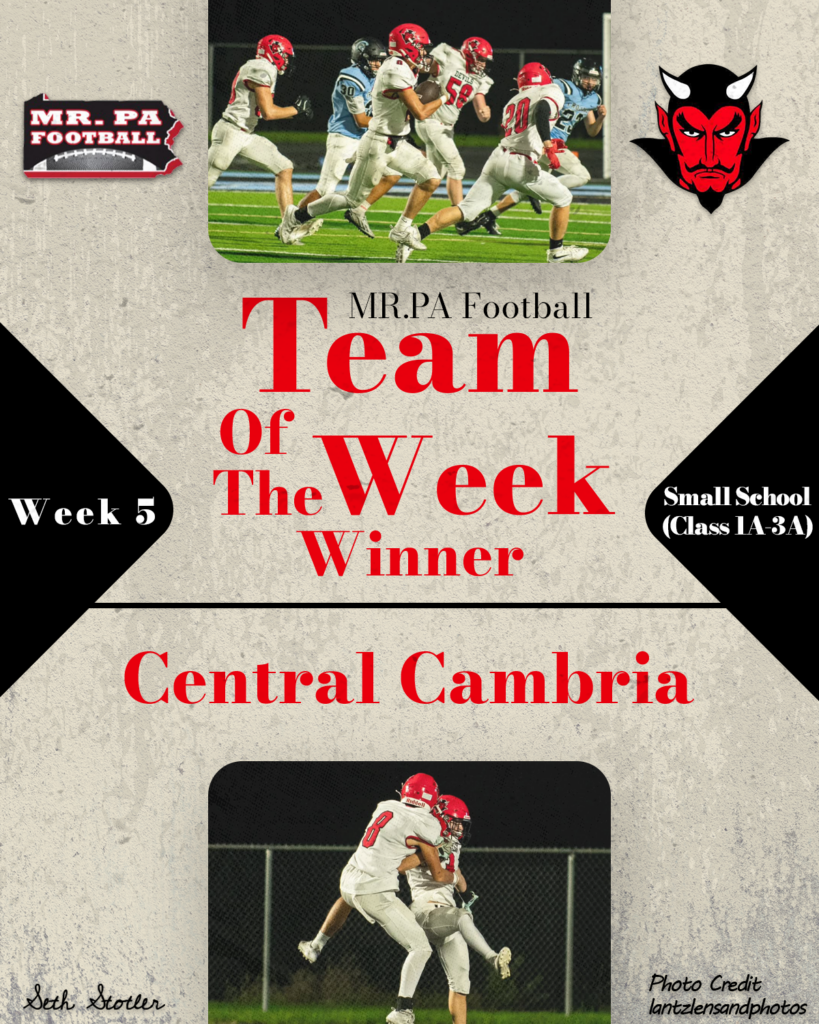 2026 Week 5 Small School TOW - Central Cambria