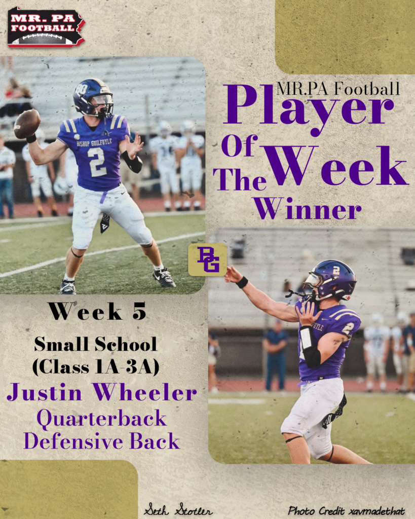 2026 Week 5 Small School POW - Justin Wheeler