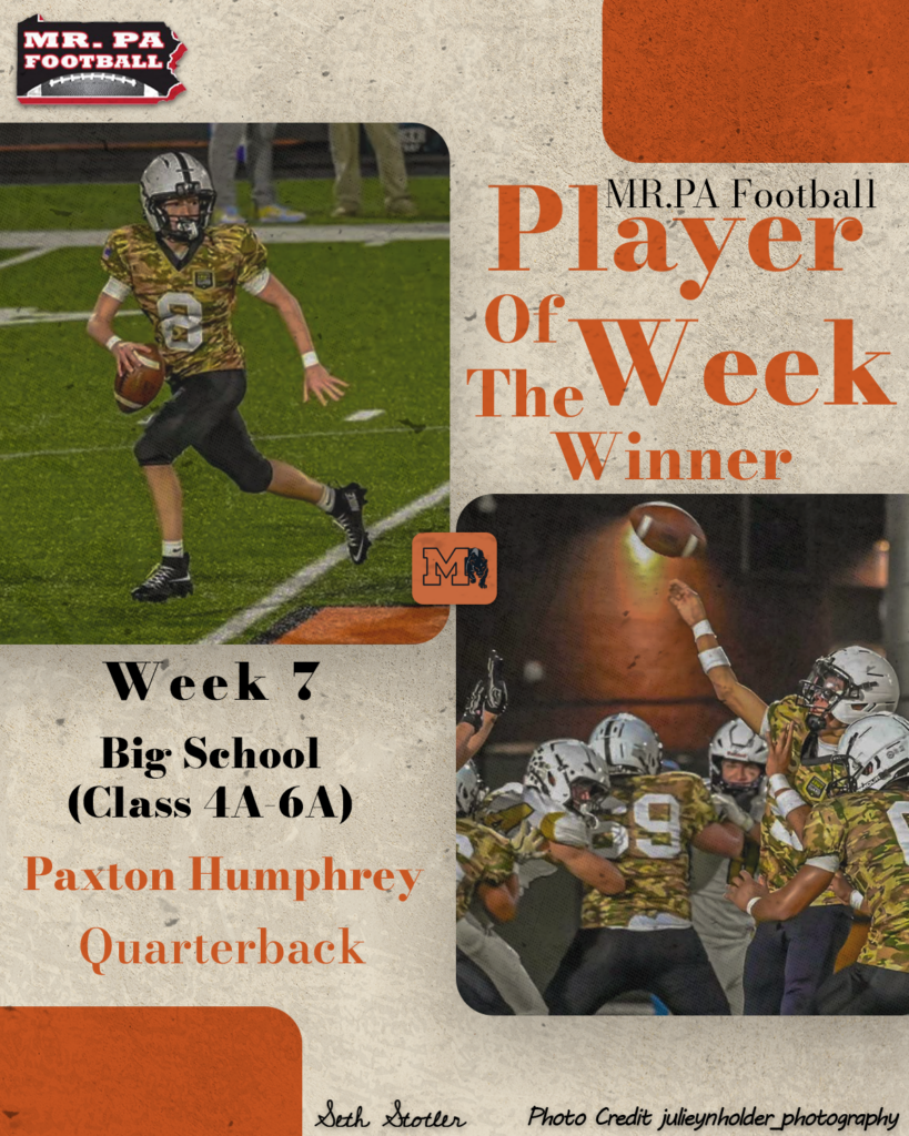 2026 Week 7 Big School POW - Paxton Humphrey