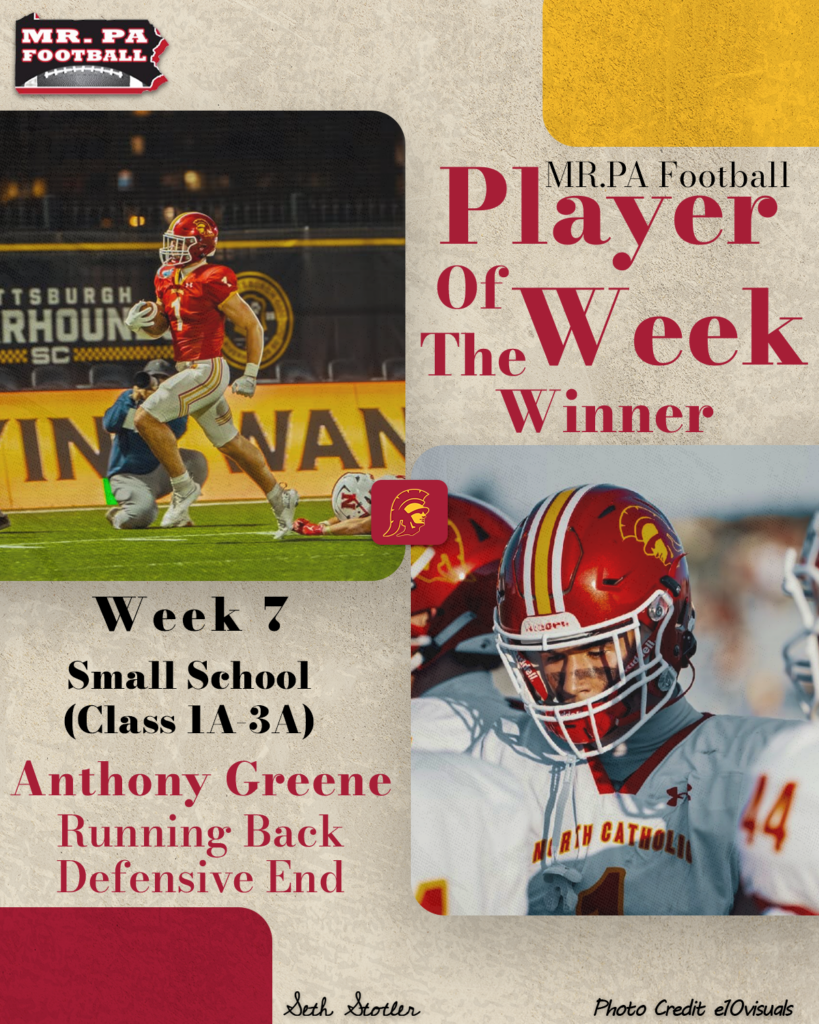 2026 Week 7 Small School POW - Anthony Greene