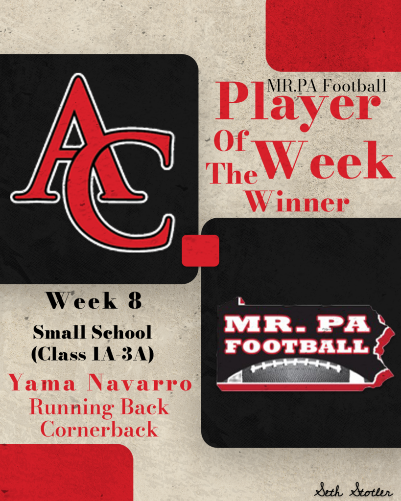 2026 Week 8 Small School POW - Yama Navarro